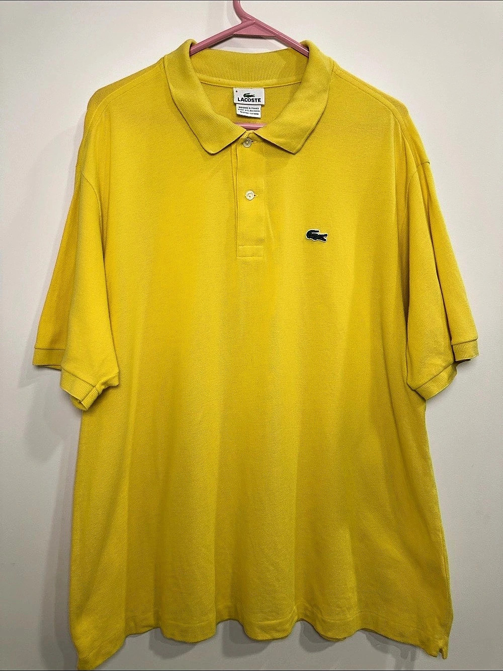 Lacoste Classic L.12.12 Polo Shirt Men's Polo Yellow Size 8